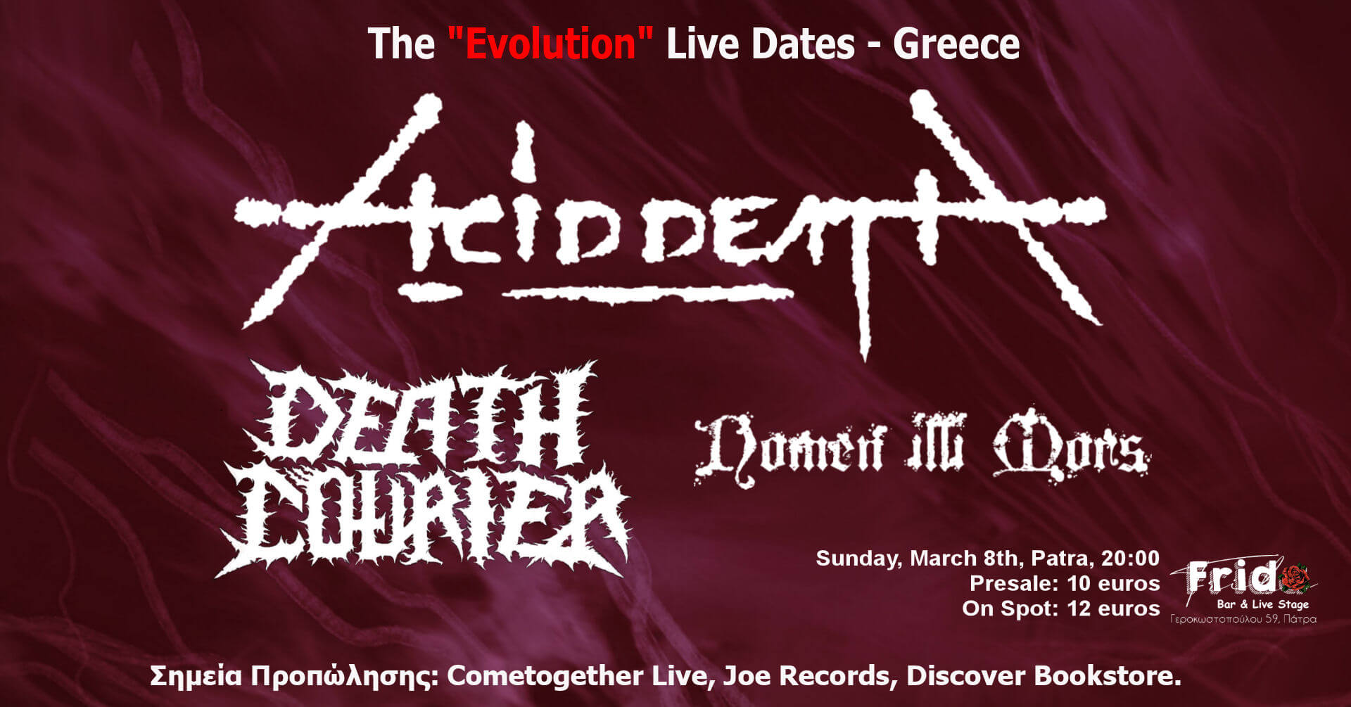 The “Evolution” Live Dates @FRIDA CLUB